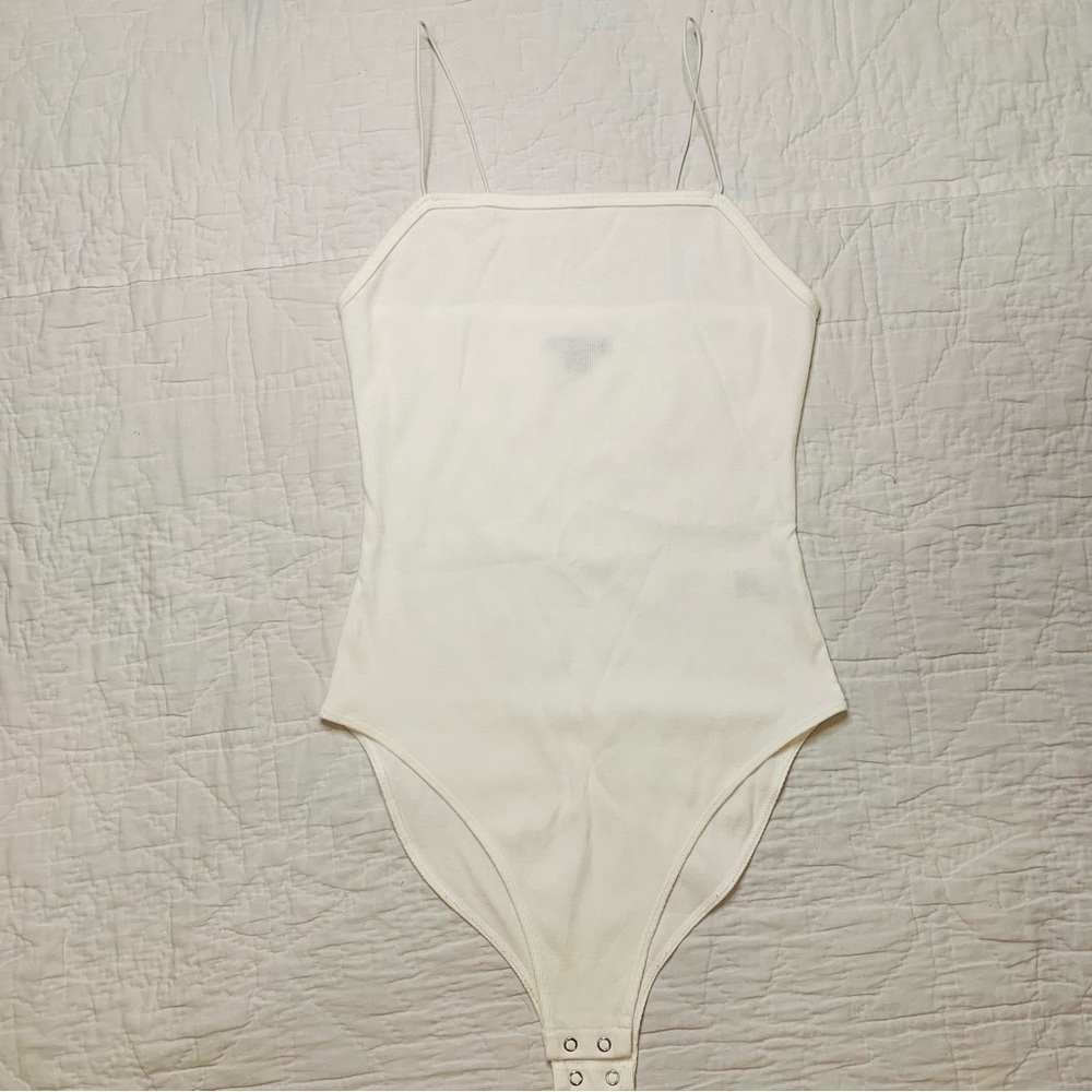 Wild Fable White Spaghetti Strap Onesie Size S